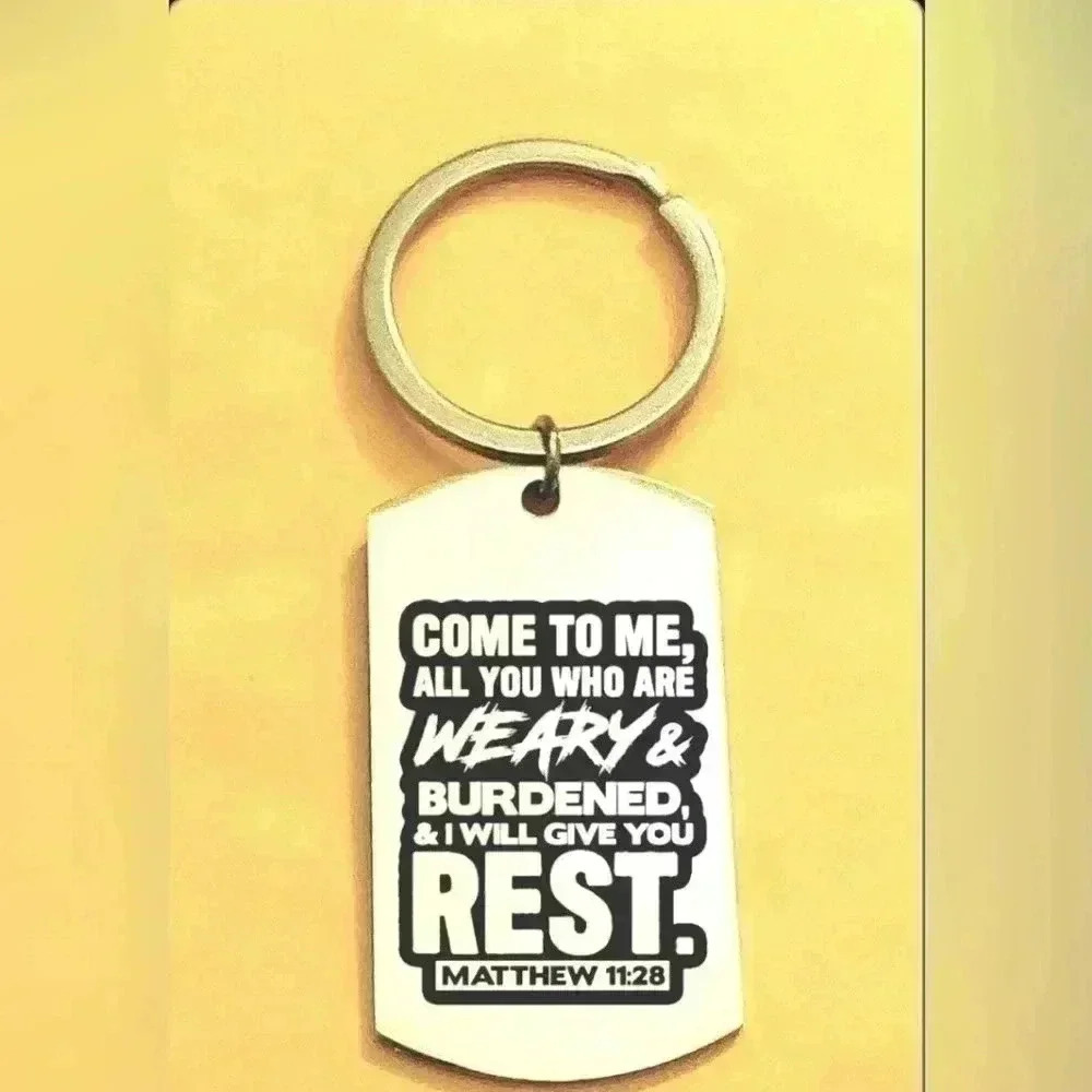 God Jesus Lord holly blessing Bible quote keychain